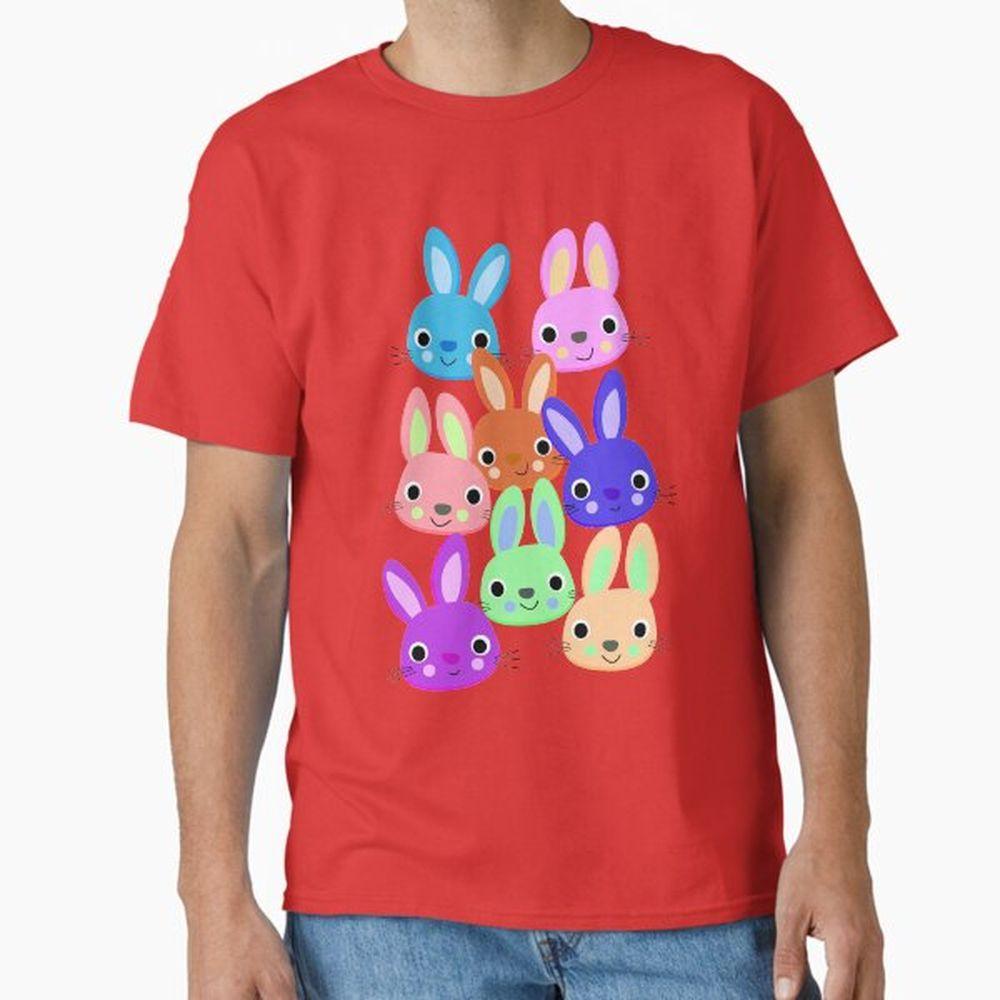 Colorful Easter Bunnies Tshirt Colorful Easter Bunnies Tshirt